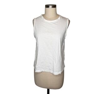 UNIVERSAL THREAD Muscle Tee Women Medium White Excellent Cotton Slub Tank Top